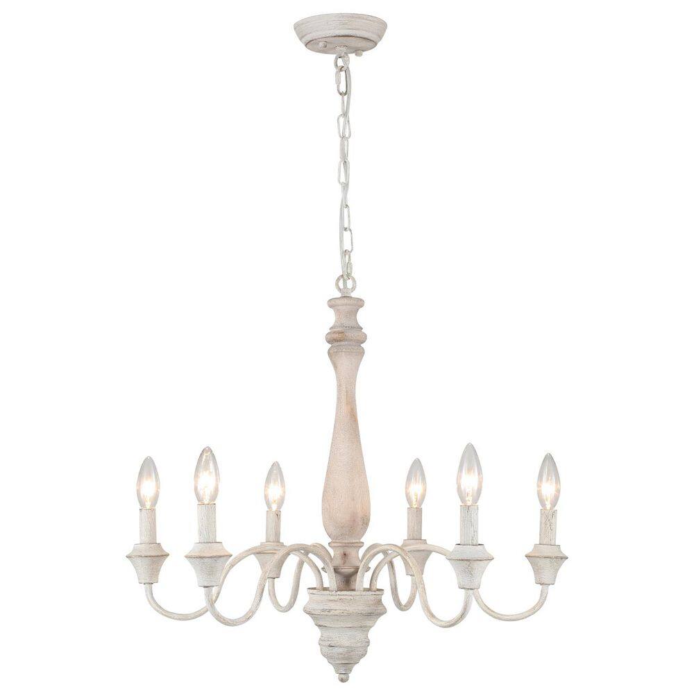 6 Light French Country Chandelier Farmhouse Candle Style Chandeliers for Dining Room Kitchen Island Foyer Hallway price history on PriceWatchPro