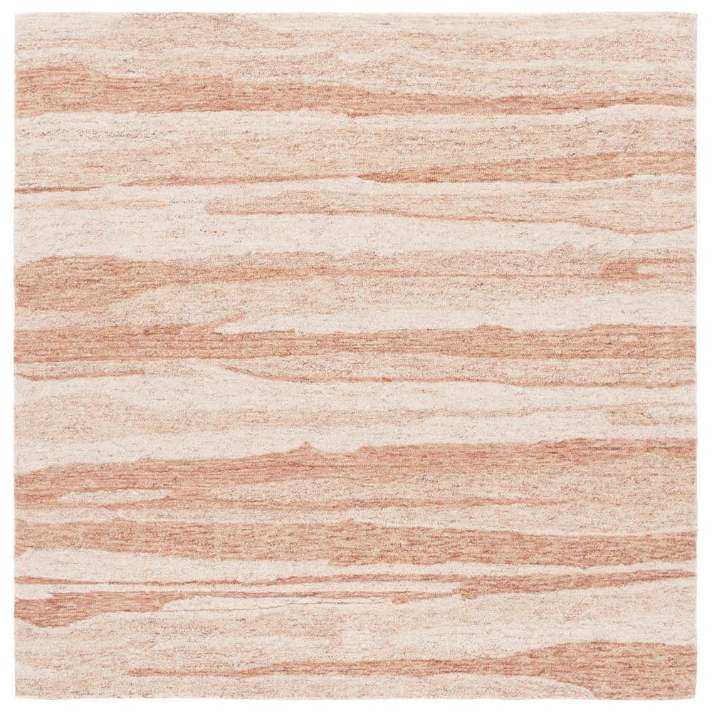 Ebony 6 ft. x 6 ft. Rust/Ivory Abstract Striped Square Area Rug price history on PriceWatchPro