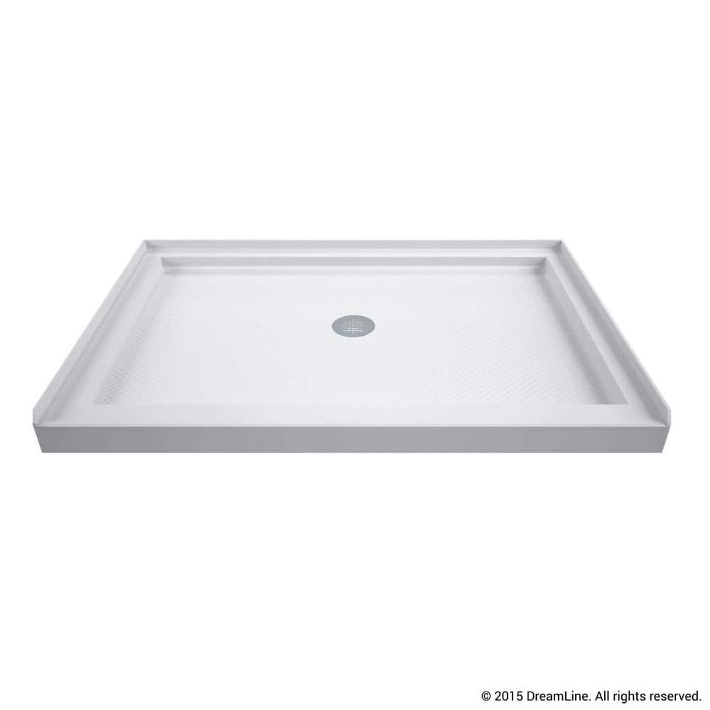 Infinity-Z 48" x 76.75" Frosted Glass Sliding Shower Kit with Brushed Nickel Hardware