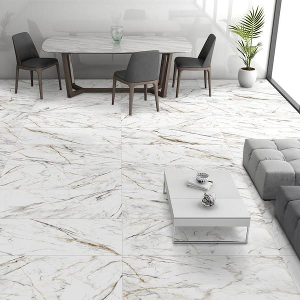 Picasso White 15 in. x 30 in. Matte Porcelain Floor and Wall Tile (12.8 sq. ft. /Case)