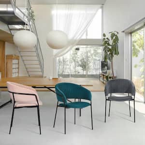 Stolz Pink Velvet Upholstered Dining Chair (Set of 2)