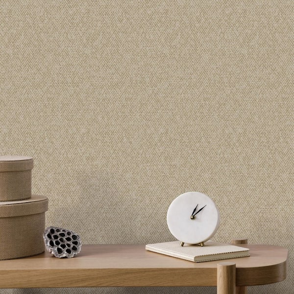 Judd Wheat Chevron Wallpaper