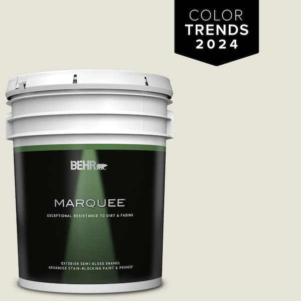 BEHR MARQUEE 5 gal. Home Decorators Collection #HDC-NT-21 Weathered White Semi-Gloss Enamel Exterior Paint & Primer