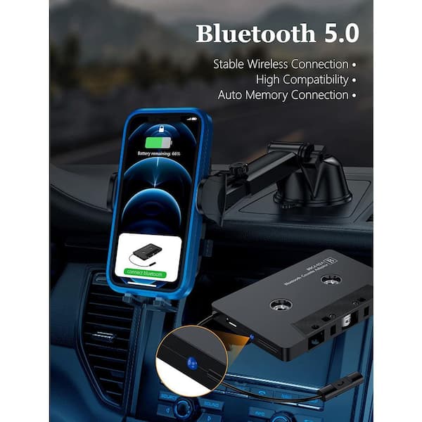 OBJLGEV Bluetooth Cassette to Aux Adapter Tape Audio for Car