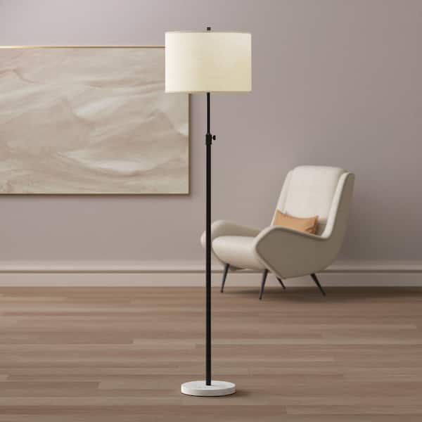 67.8 in. Black Modern Dimmable 1-Light Standard Living Room Bedroom Reading Standing up Floor Lamp Corner Tall Lights