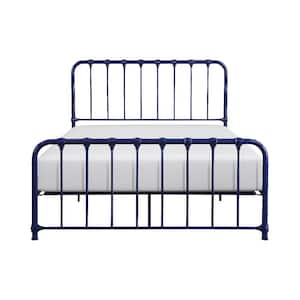 Jocelyn Blue Metal Frame Full Platform Bed