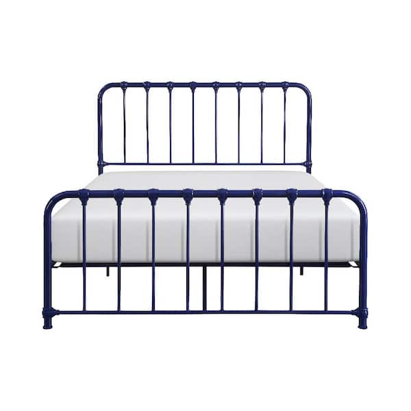 Jocelyn Blue Metal Frame Full Platform Bed