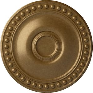 19-1/8 in. x 1 in. Foster Urethane Ceiling Medallion (Fits Canopies upto 5-5/8 in.) Hand-Painted Pale Gold