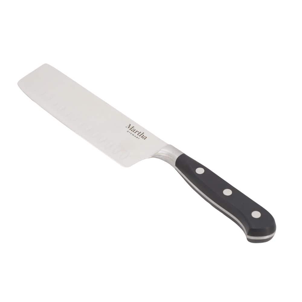 Martha Stewart Carverton 6 in. Stainless Steel Nakiri Knife in