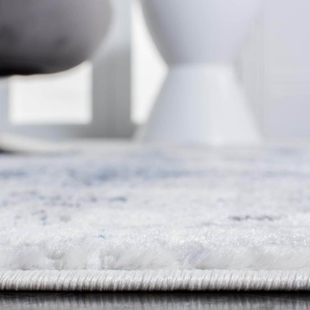 Amelia Gray and Blue Abstract 8' x 10' Area Rug