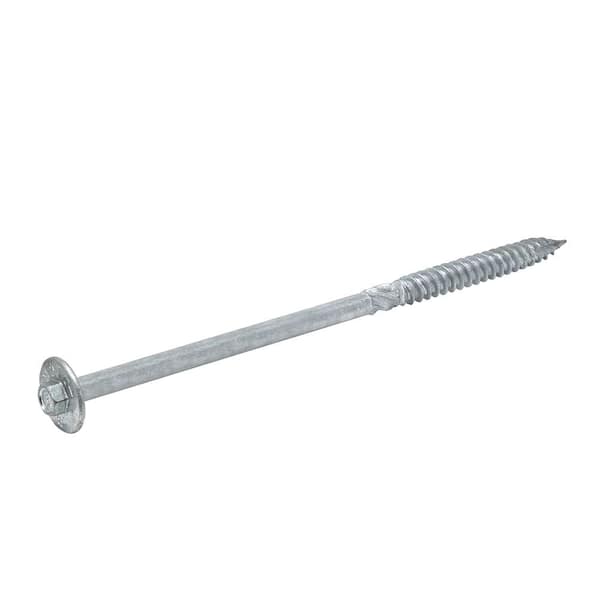 3/8 in. x 8 in. Hex Drive Washer Head Structural Hot Dipped Galvanized Screw (10-Piece)