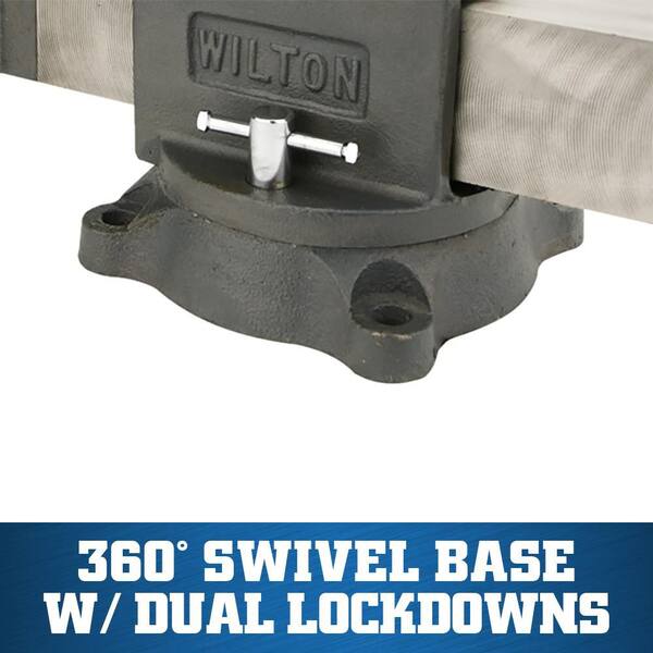Wilton Shop Bench Vise, 8 Jaw Width, 8 Max Jaw Opening, 4 Throat