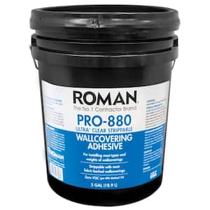 Roman PRO 880 1 Gal Ultra Clear Premium Clear Strippable Wallcovering   Roman   Tools 207828 64 300 