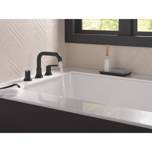 Delta Trinsic 2-Handle Deck Mount Tub Faucet Trim Kit in Matte