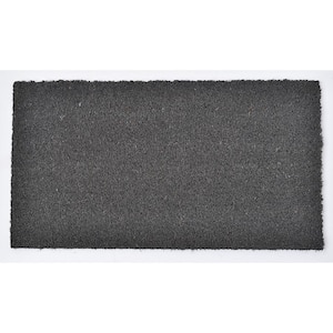 Evideco Sheltered Front Door Mat Coir Coco Fibers Rug 13 in. x 24 in. Grey