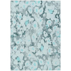 Chantille ACN538 Teal 3 ft. x 5 ft. Machine Washable Indoor/Outdoor Geometric Area Rug