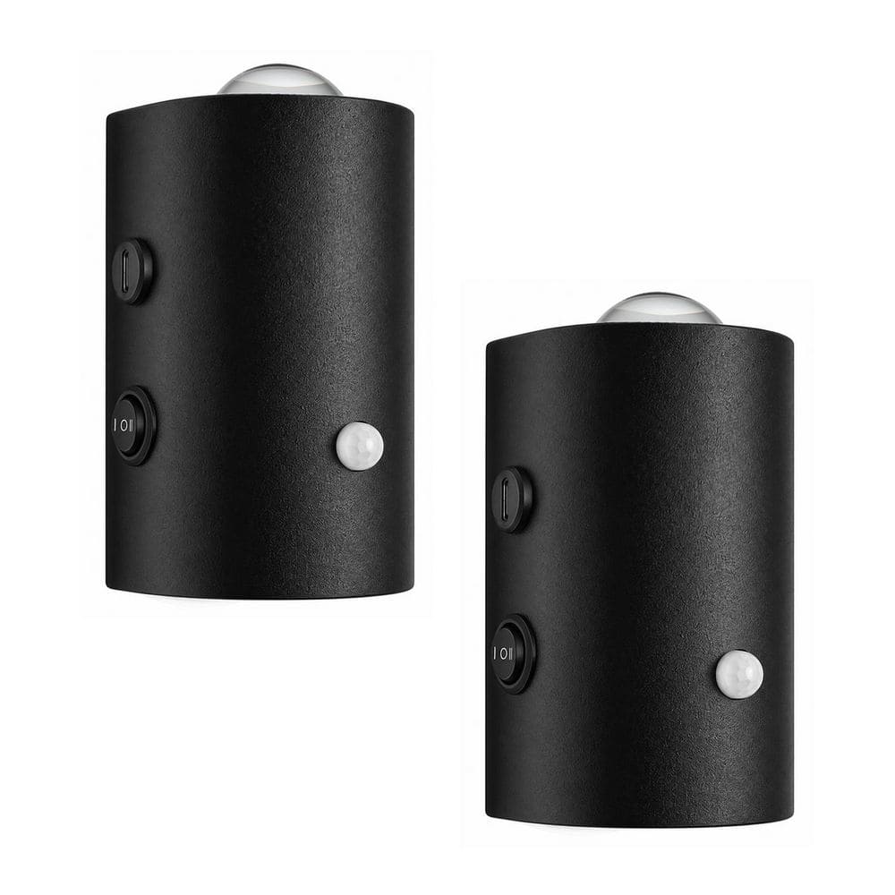 2-Pack Matte Black Aluminum Wall Sconce, Modern Tubular Motion LED Wall Light for Bathroom, Bedroom price history on PriceWatchPro