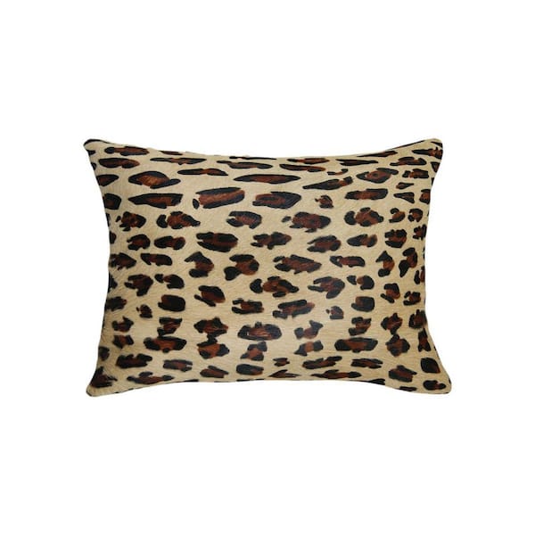 Brown, Black Animal Print Polyester 12 in. x 20 in. Throw Pillow (Set of 2)