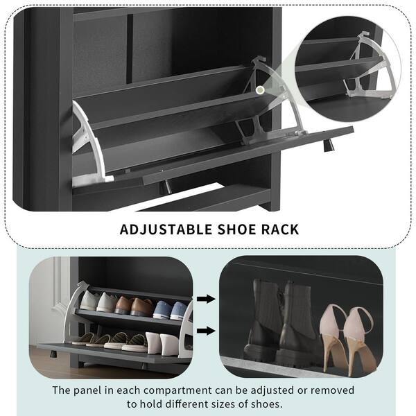 Harper & Bright Designs 47.2 in. H x 23.6 in. W Gray Wood