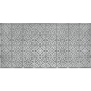 Dimensions 2 ft. x 4 ft. Glue Up Tin Ceiling Tile in Metallic Nickel