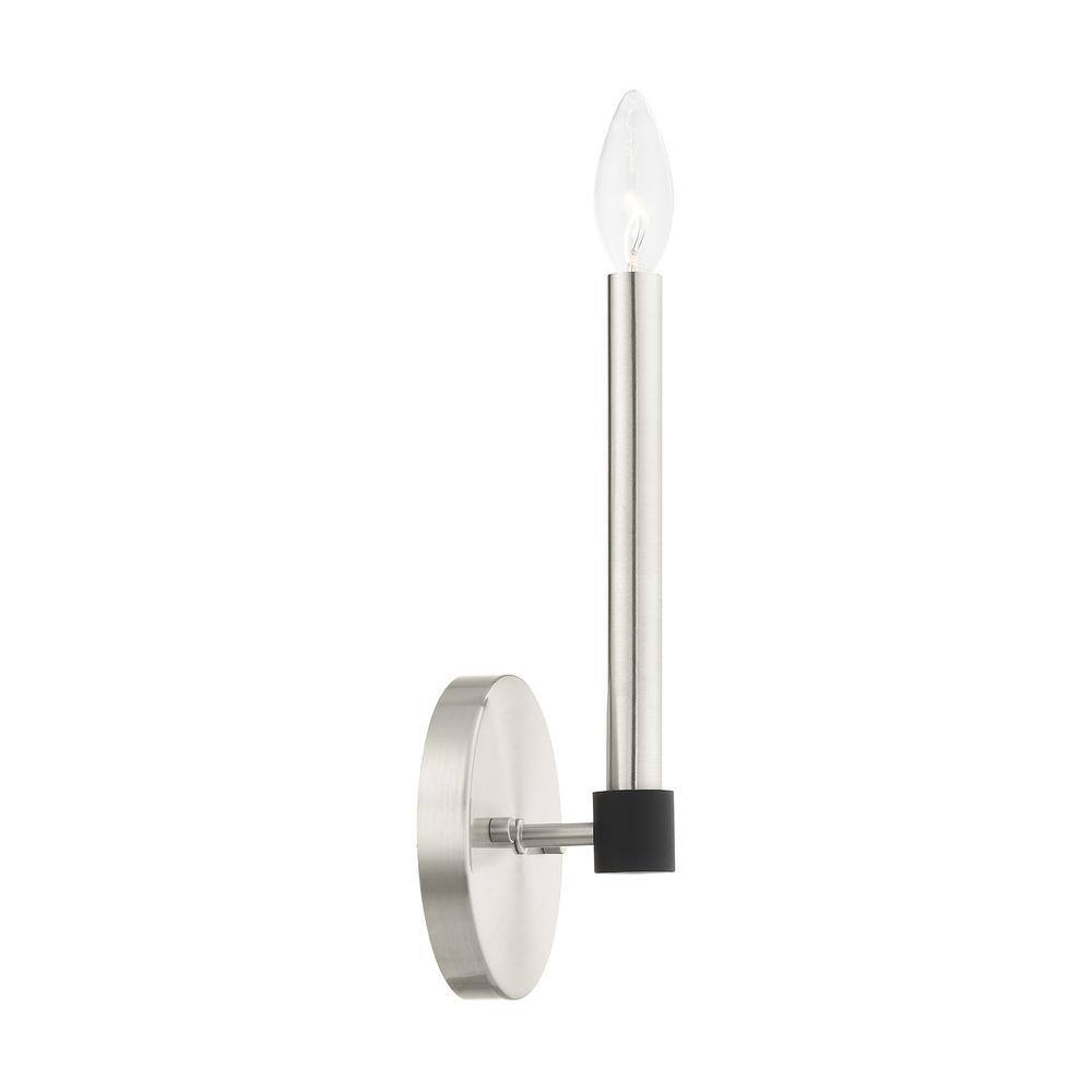 Karlstad Brushed Nickel Satin Brass 1-Light Wall Sconce