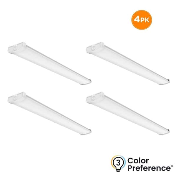 3.8 ft. x 10 in. White Commercial LED Wrap Light 6000 Lumen Boost120-277V 45W 120-277V 57W 3500K 4000K 5000K