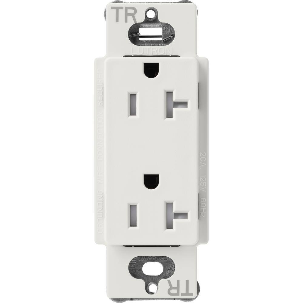 Lutron Claro 20 Amp Duplex Tamper Resistant Receptacle, Lunar Gray SCRS20TRLG The Home Depot