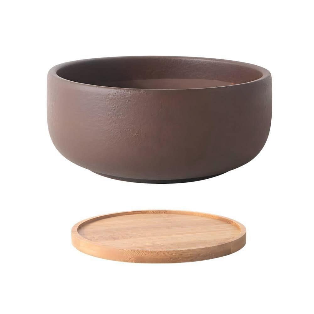 5 Qt. Terracotta Planter Pot for Succulent Pottery Round Planter with Drain Hole and Tray (10 in. W x 4 in. H), Brown price history on PriceWatchPro