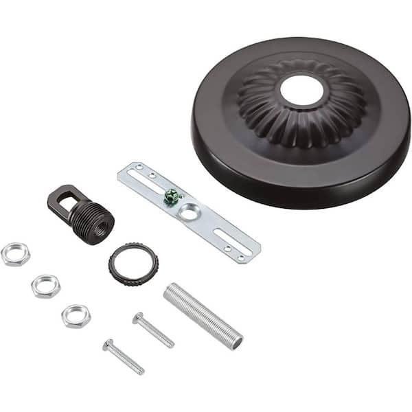 Unbranded 4-3/4 in. Dia with Collar Loop and 1 in. Center Hole, Oil Rubbed Bronze Finish, Chandelier Fixture Canopy Kit