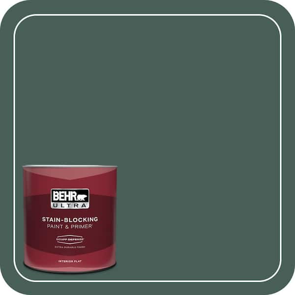 BEHR ULTRA 1 qt. #M440-7 Rainforest Extra Durable Flat Interior Paint & Primer