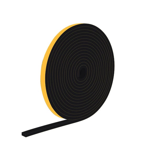 1/2 in. x 1/4 in. x 26 ft. Weather Stripping Door Seal Strip, Weatherproof CR Foam Tape for Sliding Door Frame