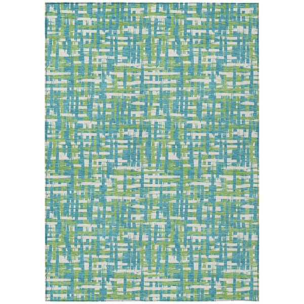 Addison Rugs Chantille Machine Washable Indoor/Outdoor Abstract ACN1060 Turquoise 5 ft. x 7 ft. 6 in. Area Rug