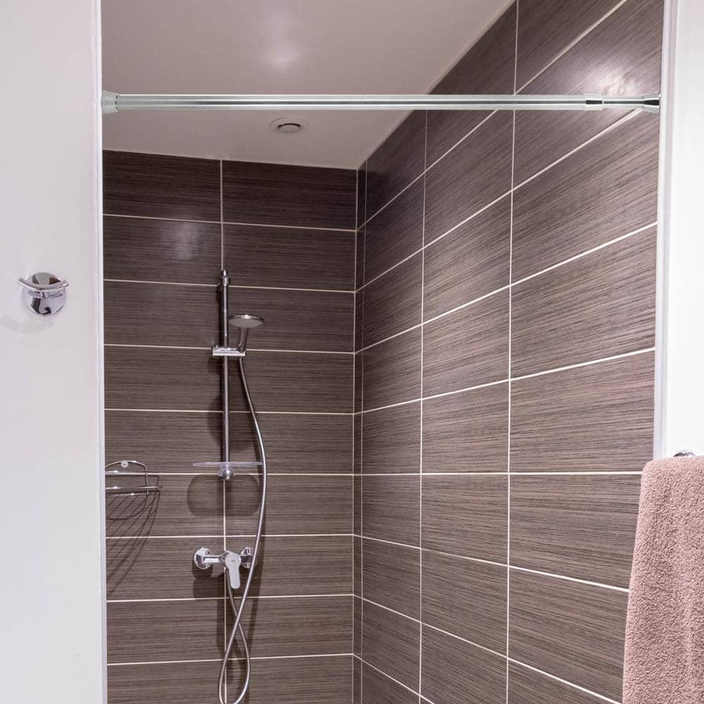Adjustable Chrome Tension Shower Curtain Rod 28-47 Inches