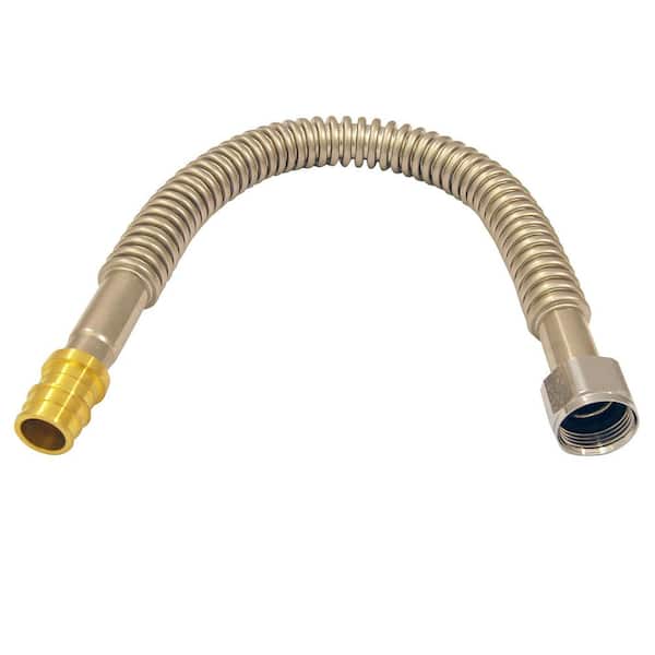 Everbilt 3/4 in. Brass PEX-A Expansion Barb x 3/4 in. FNPT x 18 in. Corrugated Stainless Steel Water Heater Connector