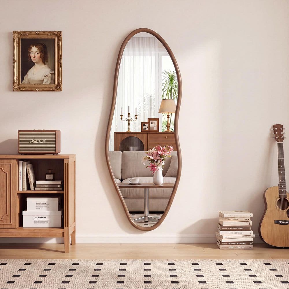LuxHomez 65 in. H x 22 in. W Large Irregular Wall Mirror, Solid