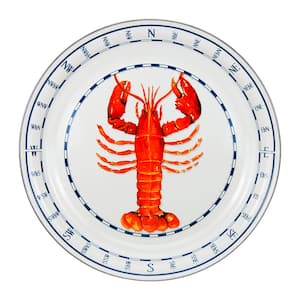 20 in. Lobster Enamelware Round Serving Tray