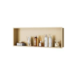 36 in. H x 12 in. W x 4 in. D Shower Niche No Tile Needed 304 Stainless Steel, Recessed Shower Niche Shelf in Matte Gold