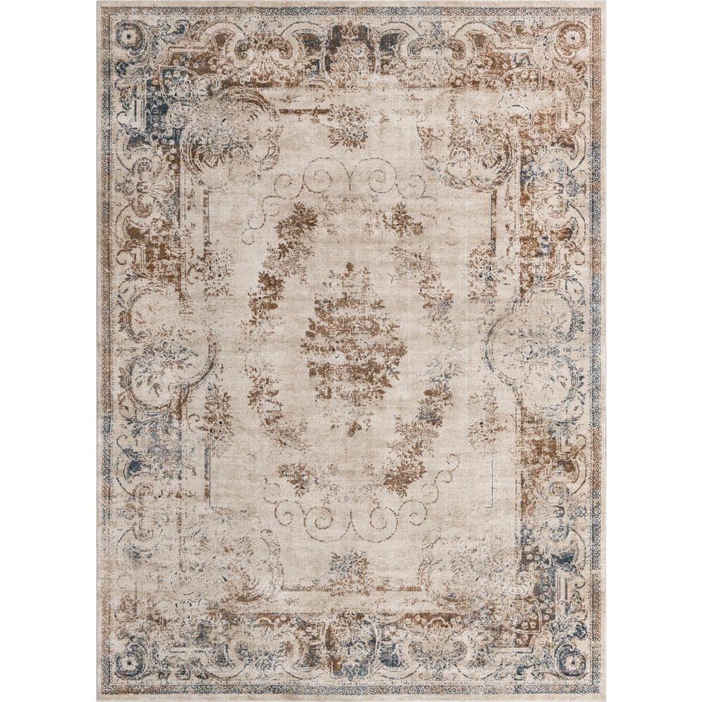 Unique Loom Chateau Lincoln Beige 9' 0 x 12' 0 Area Rug 3136017 - The ...