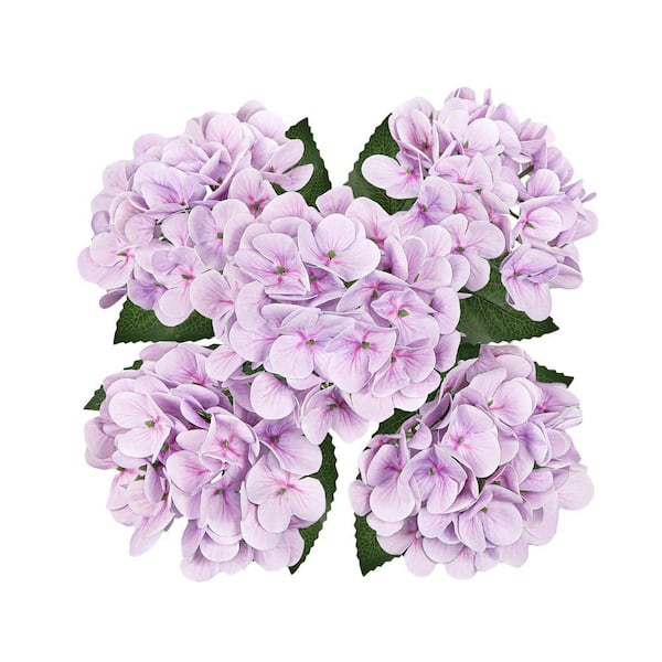 LIVING LUXURY 18 in. Light Lilac Purple Natural Touch Artificial