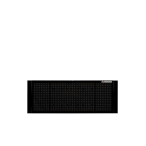 Husky 52 in. W to 72 in. W Gloss Black Adjustable Pegboard