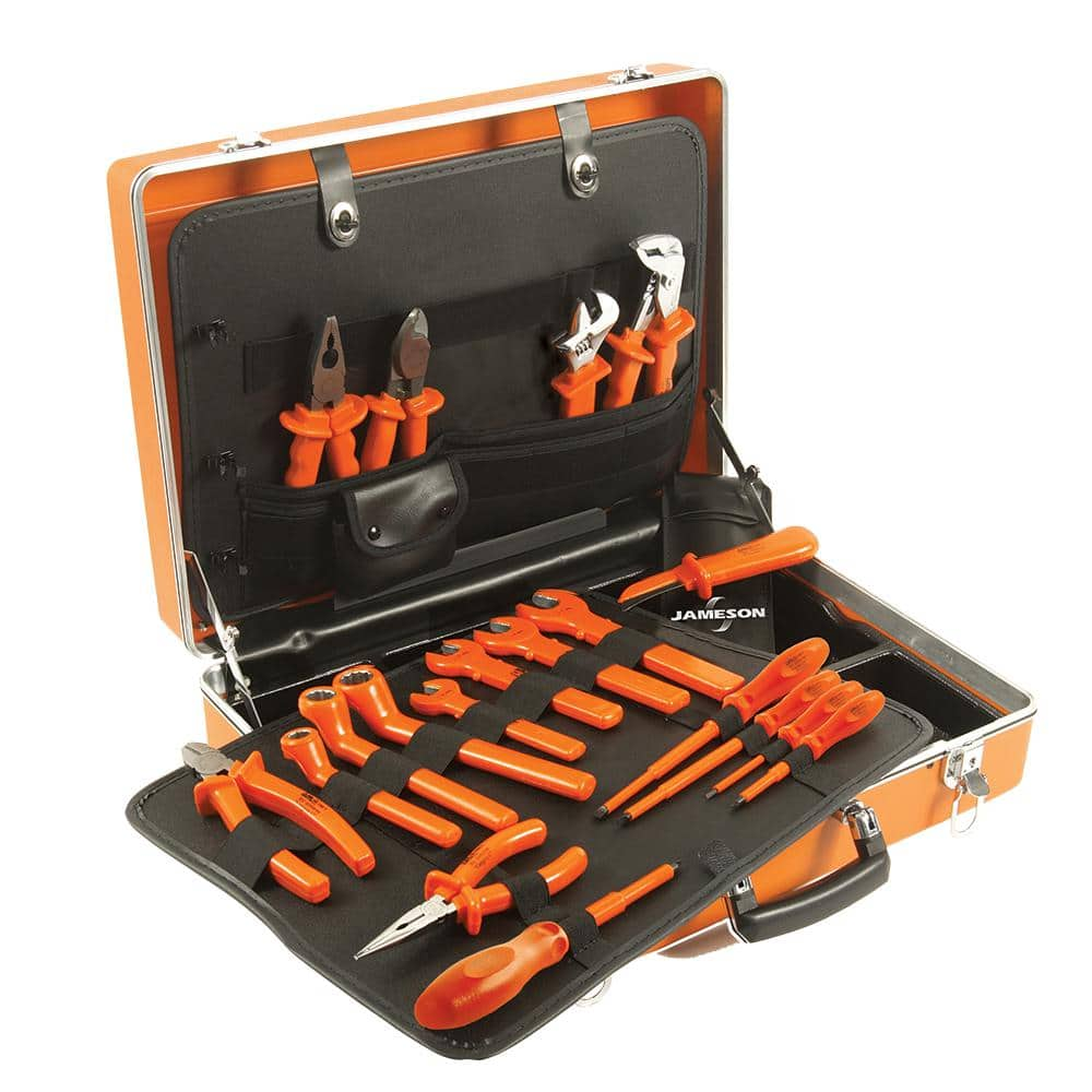 Jameson 19-Piece 1000-Volt Insulated Deluxe Utility Tool Set JT-KT ...