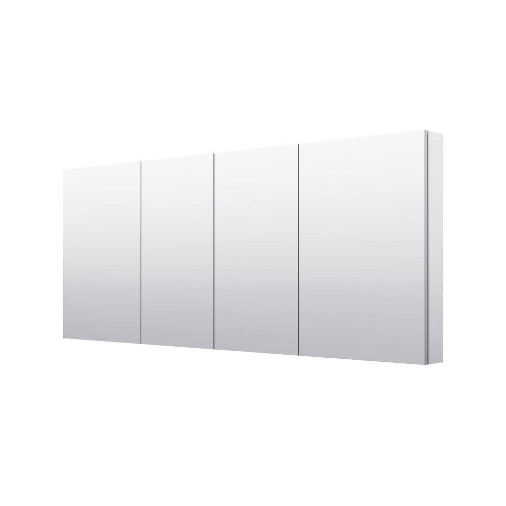 ROSA 72 in. W x 32 in. H Rectangular Tri-View Aluminum Medicine Cabinet with Mirror, Combo Set, BLUM Hinge, Soft Close price history on PriceWatchPro