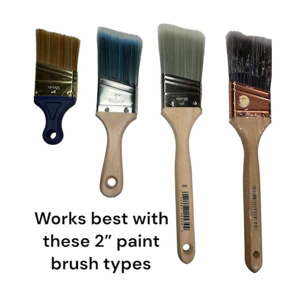 EDGELL HOUSE 5 pcs Bristle Paint Brush Set Work Gloves 4” Paint Scraper  Tool Plastic Drop Cloth Painters Tape Brushes for Walls and Furniture  Varnish