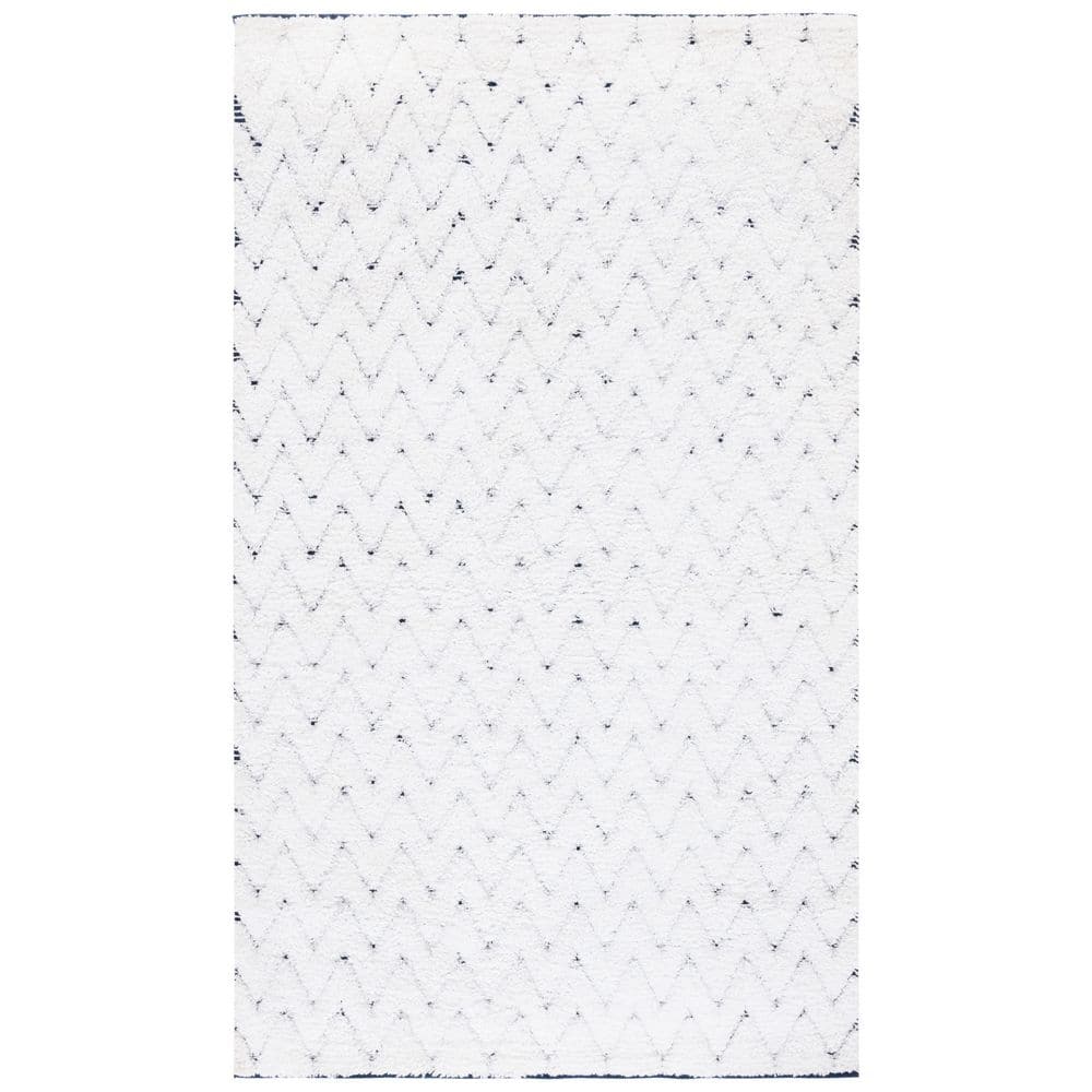 Casablanca 4 ft. x 6 ft. Ivory/Navy Chevron Striped Area Rug price history on PriceWatchPro