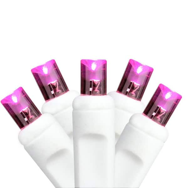 pink led lights white wire