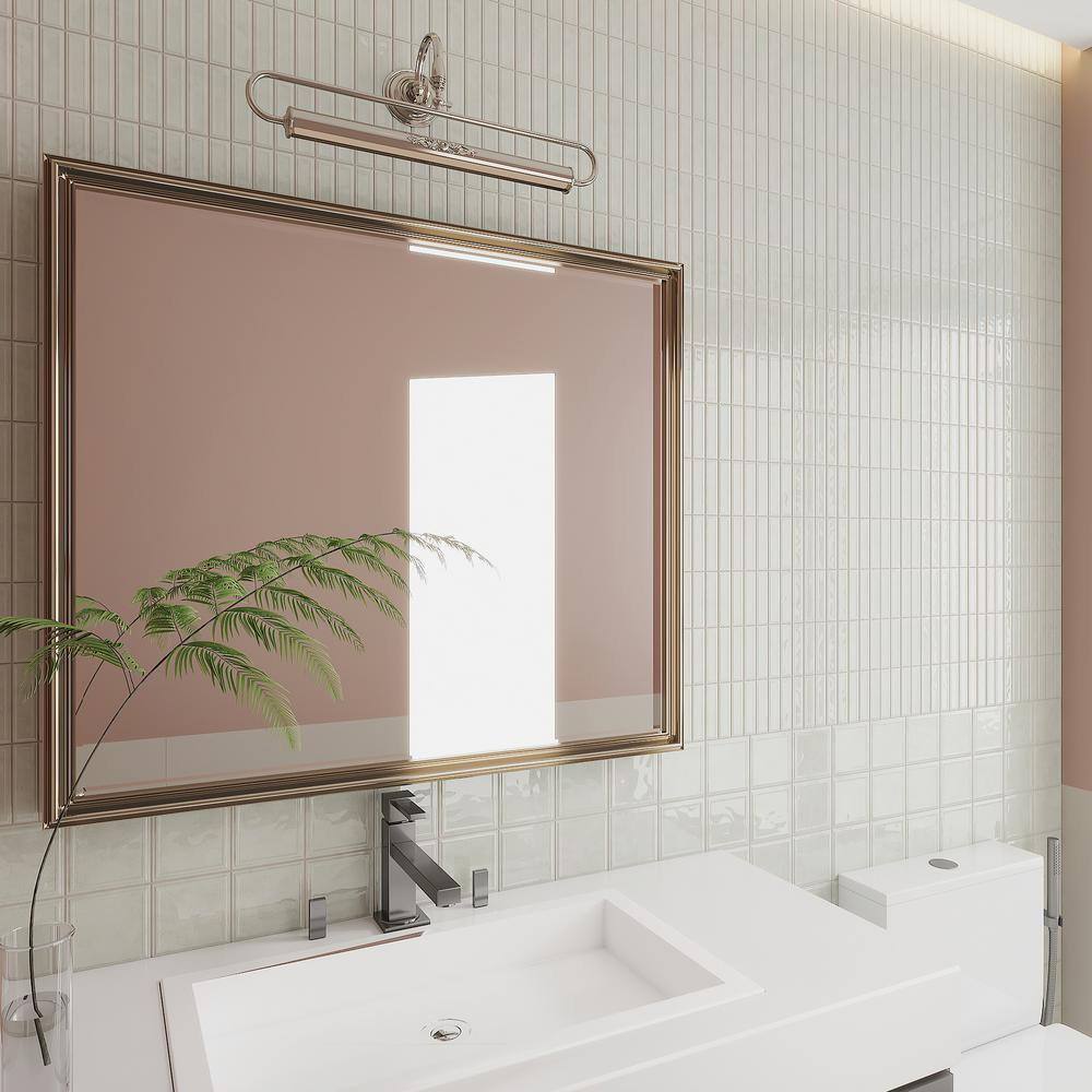 Lineas 8"x 8" White Glossy Ceramic Wall Tile