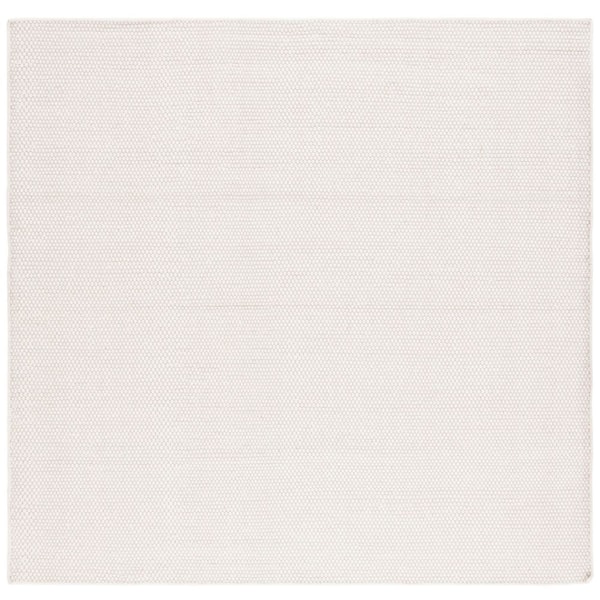 Vermont 9 ft. x 9 ft. Square Ivory Solid Color Area Rug