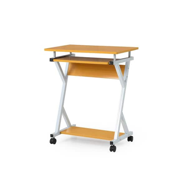 HODEDAH 24 in. Rectangular Beech Laptop Desk with Keyboard TrayHIS828