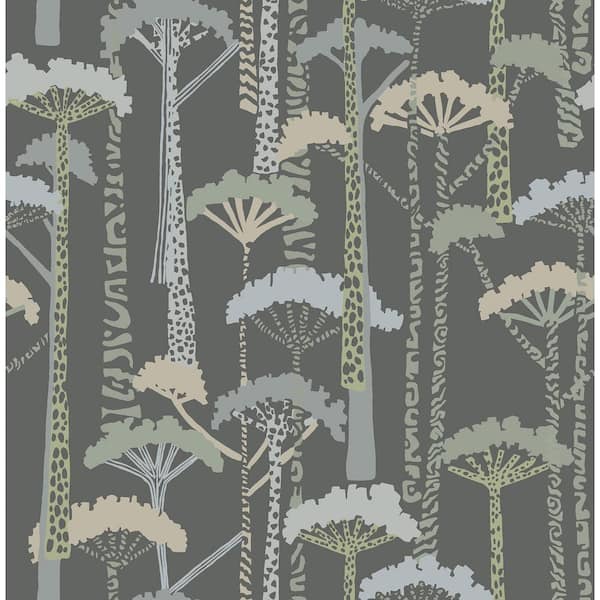 A-Street Prints Aqua Unify Forest Wallpaper