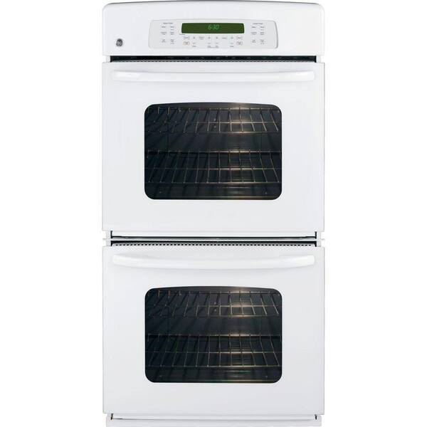 GE 27 in. Double Electric Wall Oven Self-Cleaning in White